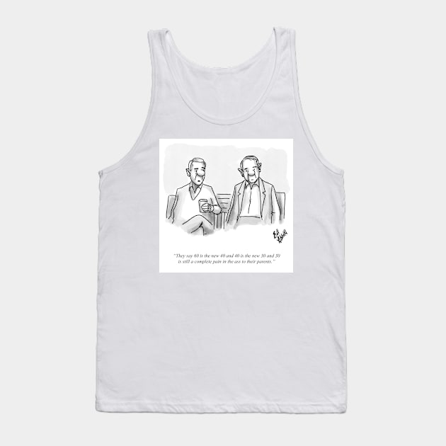 Classic Aging Parents Cartoon Tank Top by abbottcartoons